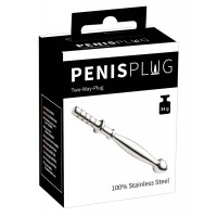 Penisplug Dilator Two-Way - acél húgycsõtágító dildó (0,5-1,1cm)
